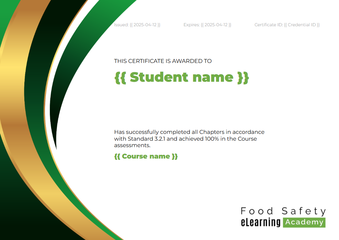 Sample Certificate of Completion